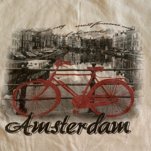 GRAPHIC T-SHIRT:   Amsterdam White T-Shirt - Picture 1 of 5